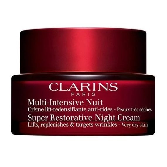 Clarins Super Restorative Night Cream Нощен възстановяващ крем против бръчки с лифтинг ефект за суха кожа