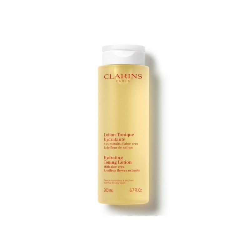 Clarins Hydrating Toning Lotion Хидратиращ тоник за лице с алое вера и екстракт от шафранoв цвят
