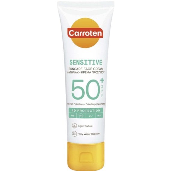 Carroten Sensitive Слънцезащитен крем за лице за чувствителна кожа SPF50+