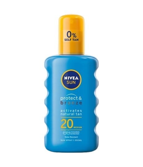 Nivea Sun Protect & Bronze Слънцезащитно олио за допълнителен тен SPF 20