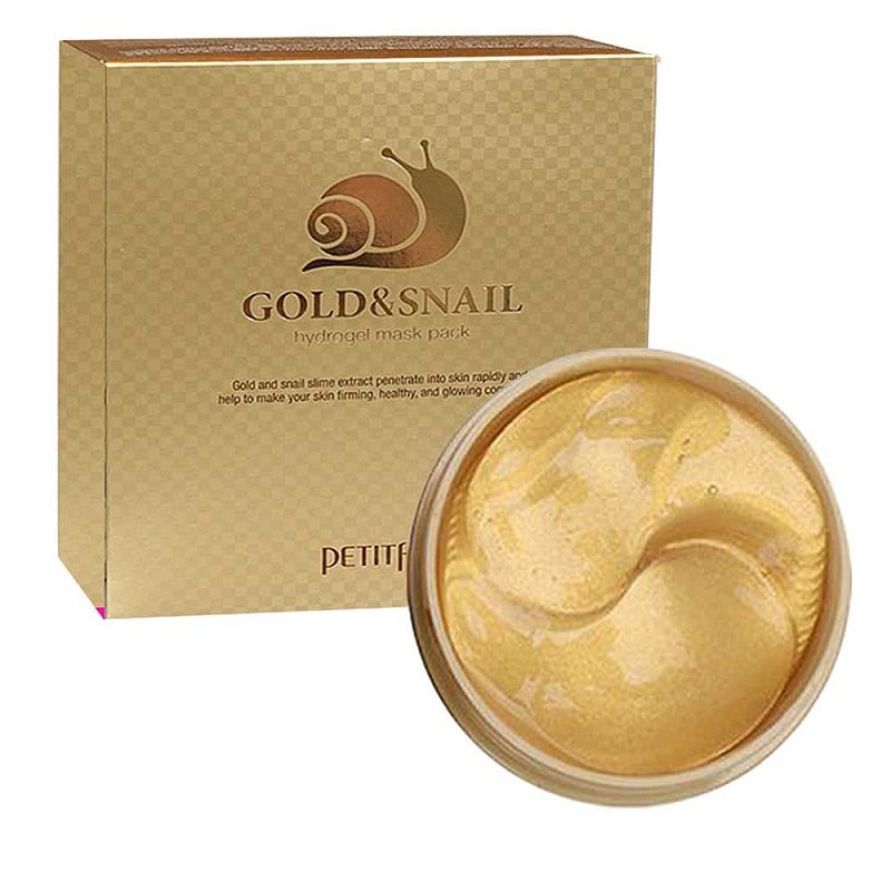 Petitfee Gold and Snail Eye Patches Хидрогелни пачове за очи със злато и охлювен секрет, 60 бр.