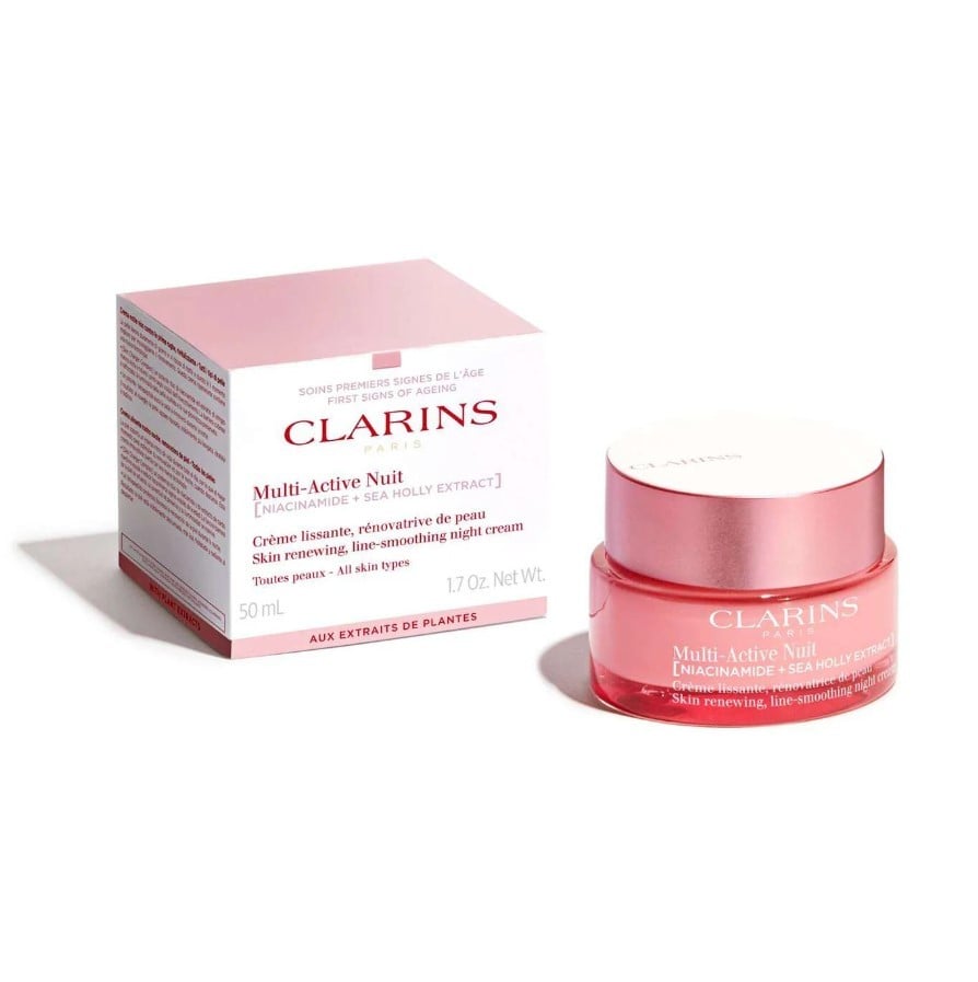 Clarins Multi-Active Nuit Нощен възстановяващ крем за фини сухи линии за всеки тип кожа