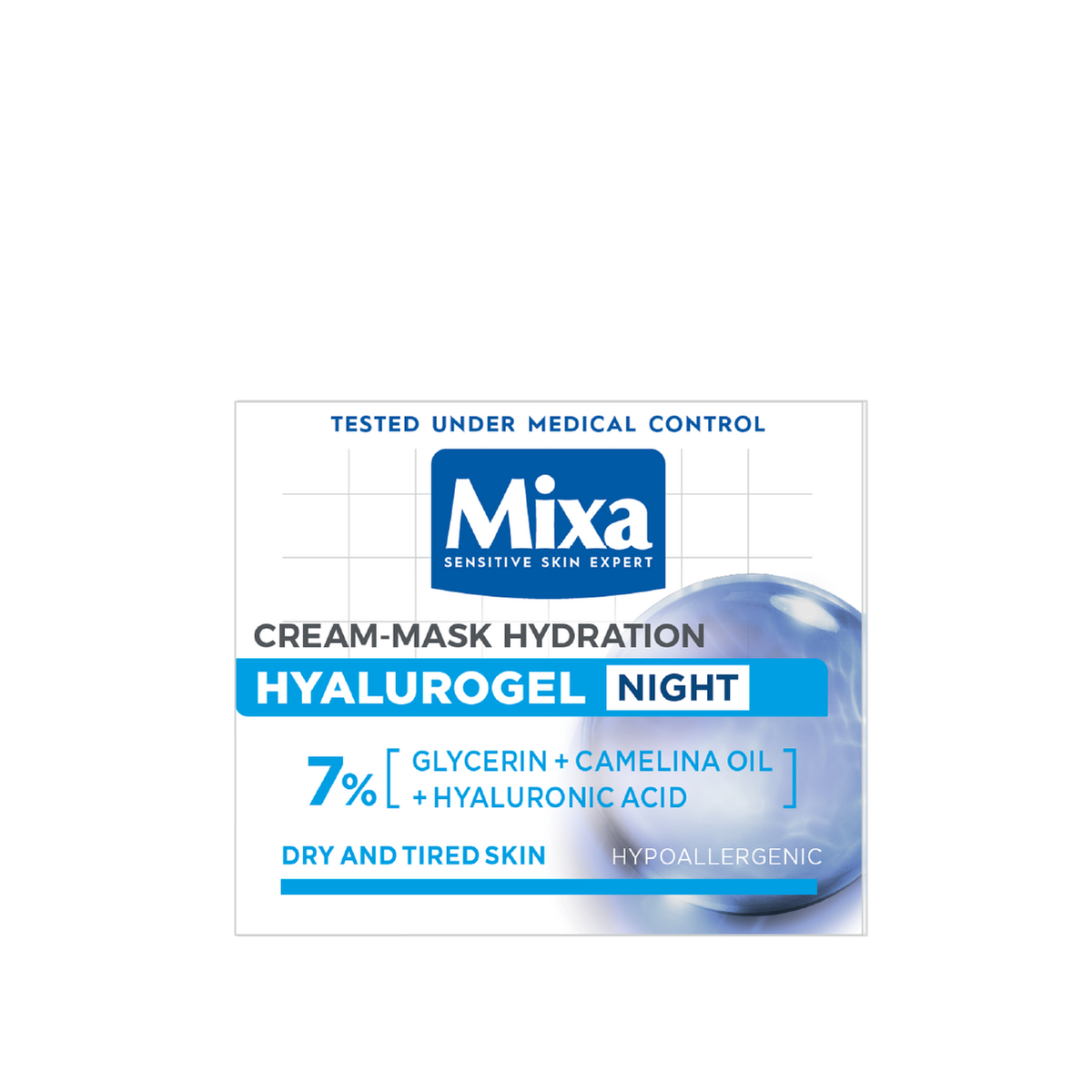 Mixa Hyalurogel Нощна грижа за суха и уморена кожа