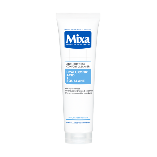Mixa Anti-Dryness Почистващ гел за лице против изсушаване