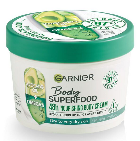 Garnier Body Superfood Avocado Oil Omega 6 Крем за тяло за суха до много суха кожа