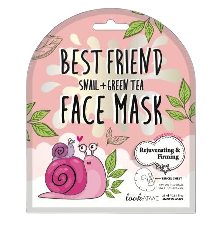 lookATME Best Friend Snail + Green Tea Face Mask Маска за лице