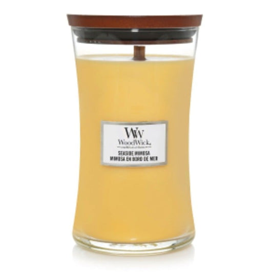 WoodWick Seaside Mimosa Ароматна свещ с дървен фитил