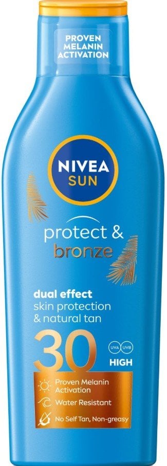Nivea Sun Protect & Bronze Слънцезащитен лосион за естествен тен SPF 30