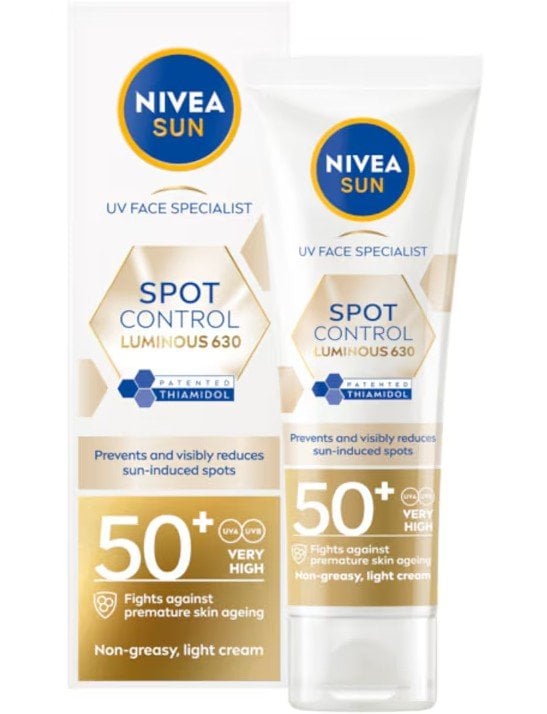 Nivea Sun Слънцезащитен крем за лице Luminous против пигментация SPF 50+