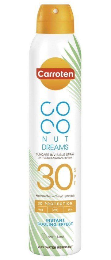 Carroten Coconut Dreams Слънцезащитен сух спрей за тяло SPF30