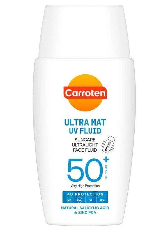 Carroten Ultra Mat Слънцезащитен флуид за лице с матиращ ефект SPF50+