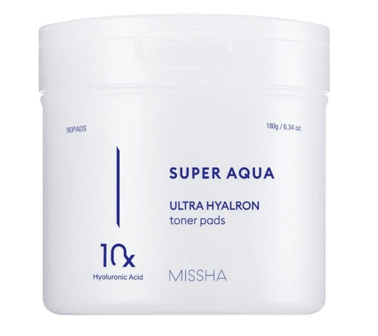 Missha Super Aqua 10x Hyaluronic Acid Ultra Hyalron Toner pads