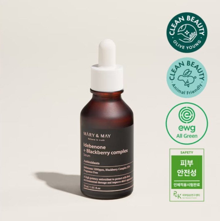 Mary & May Idebenone + Blackberry Complex Serum Серум за лице с комплекс от идебенон и къпини