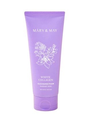 Mary & May White Collagen Cleansing Foam почистваща пяна за лице с морски колаген