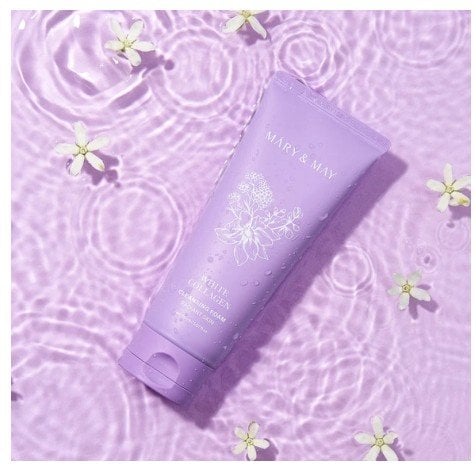 Mary & May White Collagen Cleansing Foam почистваща пяна за лице с морски колаген