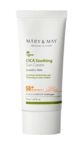 Mary & May CICA Soothing Sun Cream SPF50+ PA++++ Успокояващ слънцезащитен крем с азиатска центела