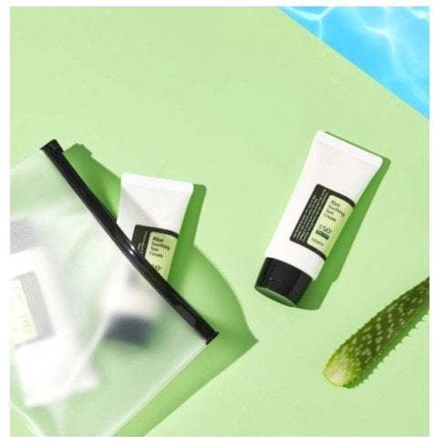 Cosrx Aloe Soothing Sun Cream 50+ PA+++ успокояващ слънцезащитен крем за лице с алое SPF50+