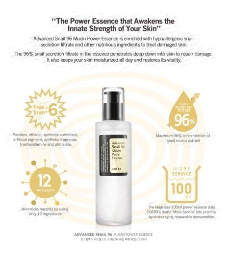Cosrx Advanced Snail 96 Mucin Power Essence Хидратираща есенция за лице