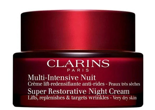 Clarins Super Restorative Night Cream Нощен възстановяващ крем против бръчки с лифтинг ефект за суха кожа