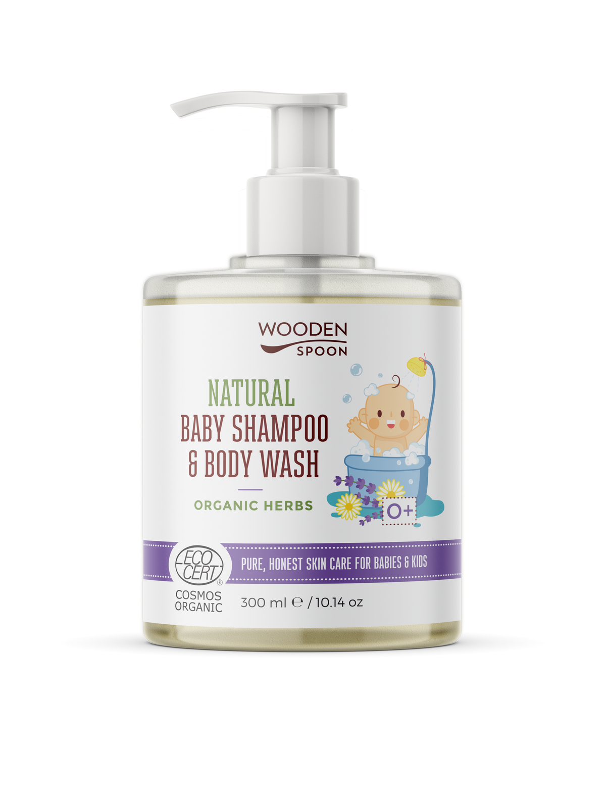 Wooden Spoon Organic Baby Shampoo & Body Wash Organic Herbs Бебешки шампоан за коса и тяло