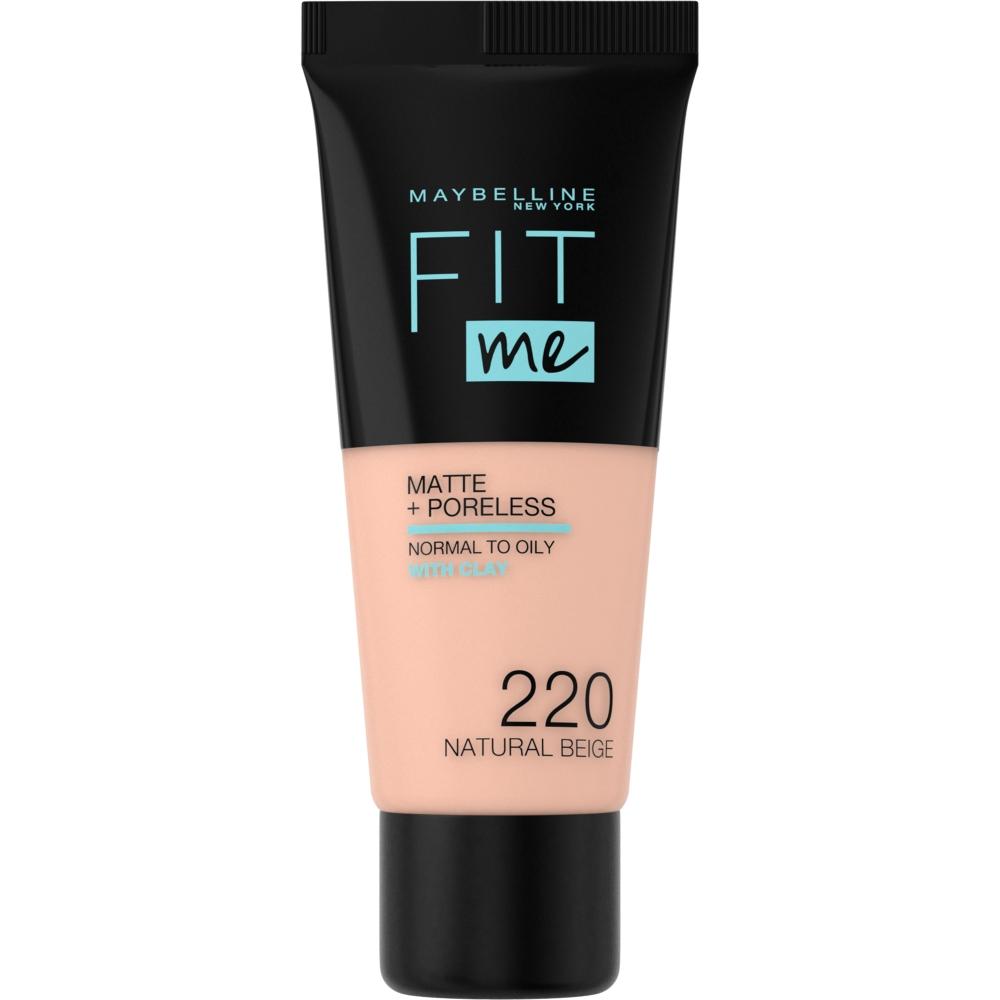 Maybelline FIT ME MATTE Фон дьо тен 220 NATURAL BEIG