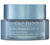 Clarins Hydra-Essentiel Moisturizes and Quenches Silky Cream SPF 15 Копринено нежен хидратиращ крем за нормална към суха кожа със слънцезащитен фактор без опаковка