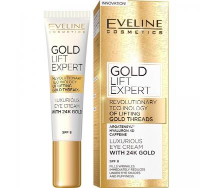 Eveline Gold Lift Expert Eye Cream with 24K Gold SPF 8 Околоочен крем против бръчки