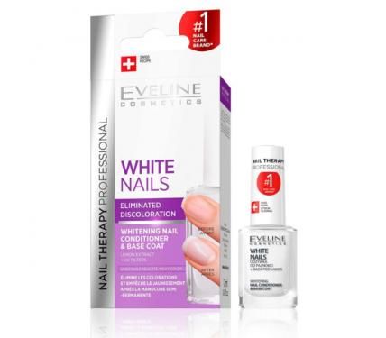 Eveline White Nails Conditioner & Base Coat Избелваща основа за нокти