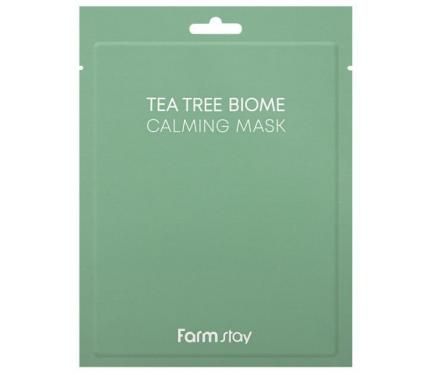 Farmstay Tea Tree Biome Calming Mask успокояваща маска с чаено дърво и фермент