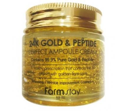 Farmstay 24K Gold & Peptide Perfect Ampoule Cream крем ампула със злато и пептиди