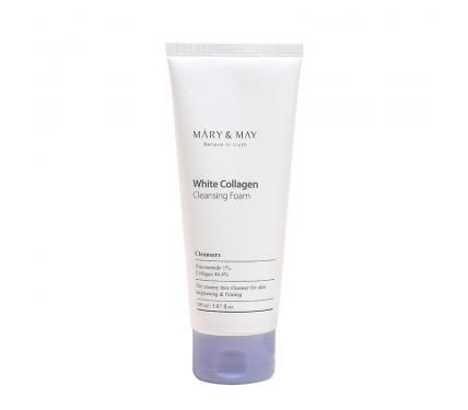 Mary and May White Collagen Cleansing Foam почистваща пяна за лице с морски колаген