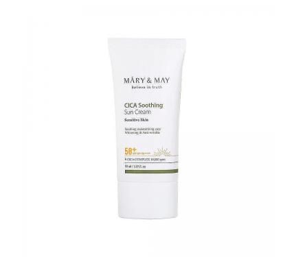 Mary and May CICA Soothing Sun Cream SPF50+ PA++++ успокояващ слънцезащитен крем с азиатска центела