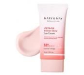 Mary & May Vegan Primer Glow Sun Cream SPF50+ PA++++ Слънцезащитен крем с тониращ ефект, SPF50+ PA++++